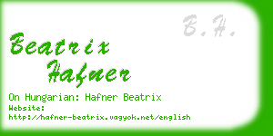 beatrix hafner business card